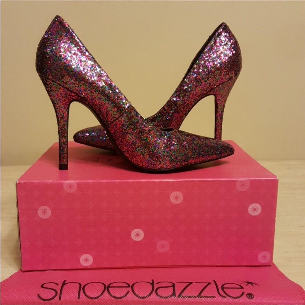 Shoe Dazzle Glitter Pumps